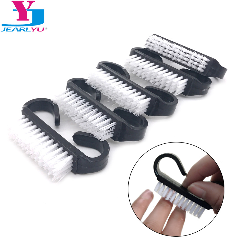 Nail Fan Brush - 新しい10本入りブラックネイルアートケアアクリルブラシクリーニングダスト除去ペディキュアツールマニキュアプロフェッショナルネイルブラシDIYキットツール