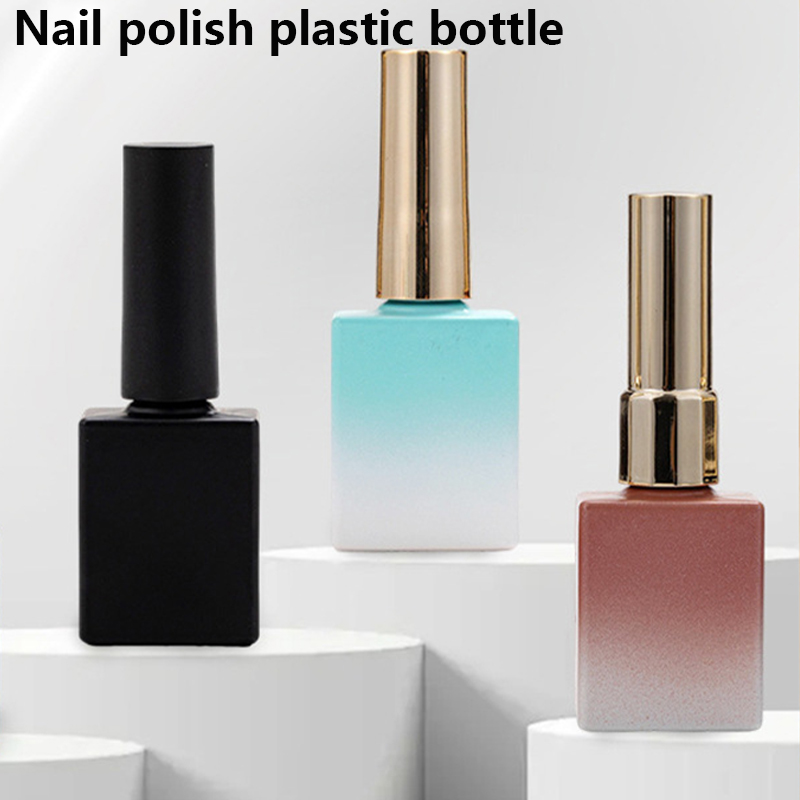 Nail Fan Brush - 1pc/2pcs 12ml 13ml 14ml マニキュアボトル空のネイルジェルボトルブラシ付きネイル美容オイルボトルアートネイルツール