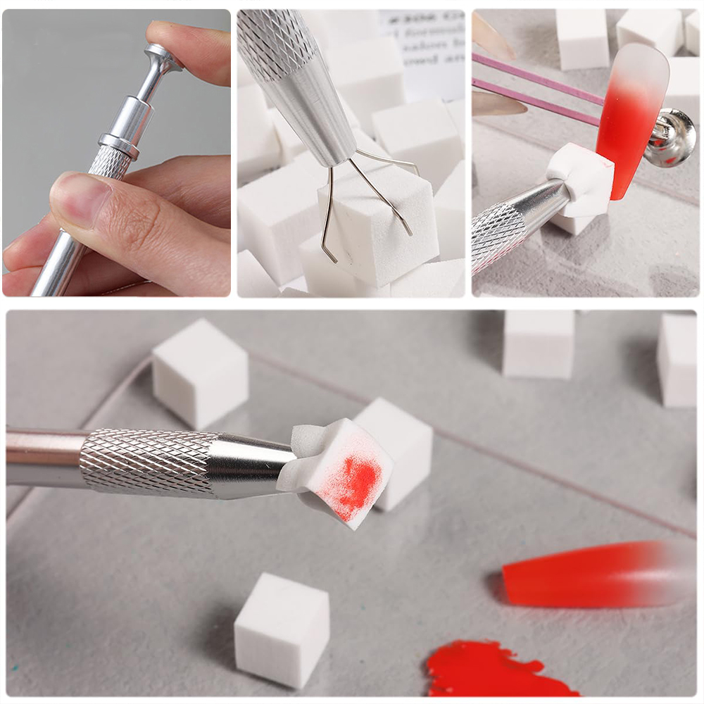 LULAA ネイルアートスポンジ DIY グラデーションネイ - Nail Fan Brush のレビューと価格