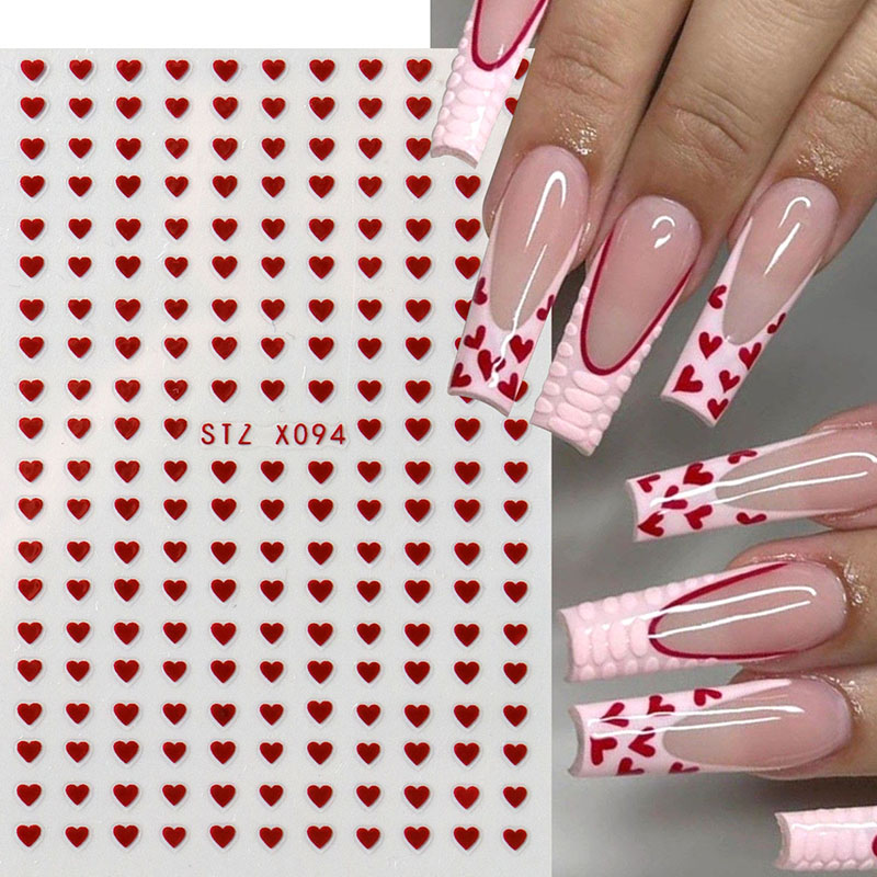 2 個ミニラブハートネイルアートステッカーデカールかわいいバ - Nail Art Valentine のレビューと価格