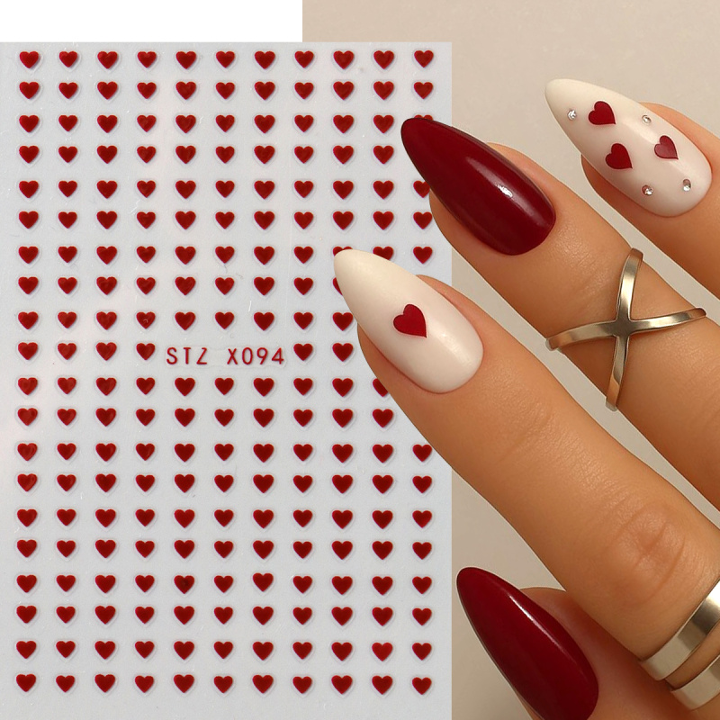 2 個ミニラブハートネイルアートステッカーデカールかわいいバ - Nail Art Valentine のレビューと価格