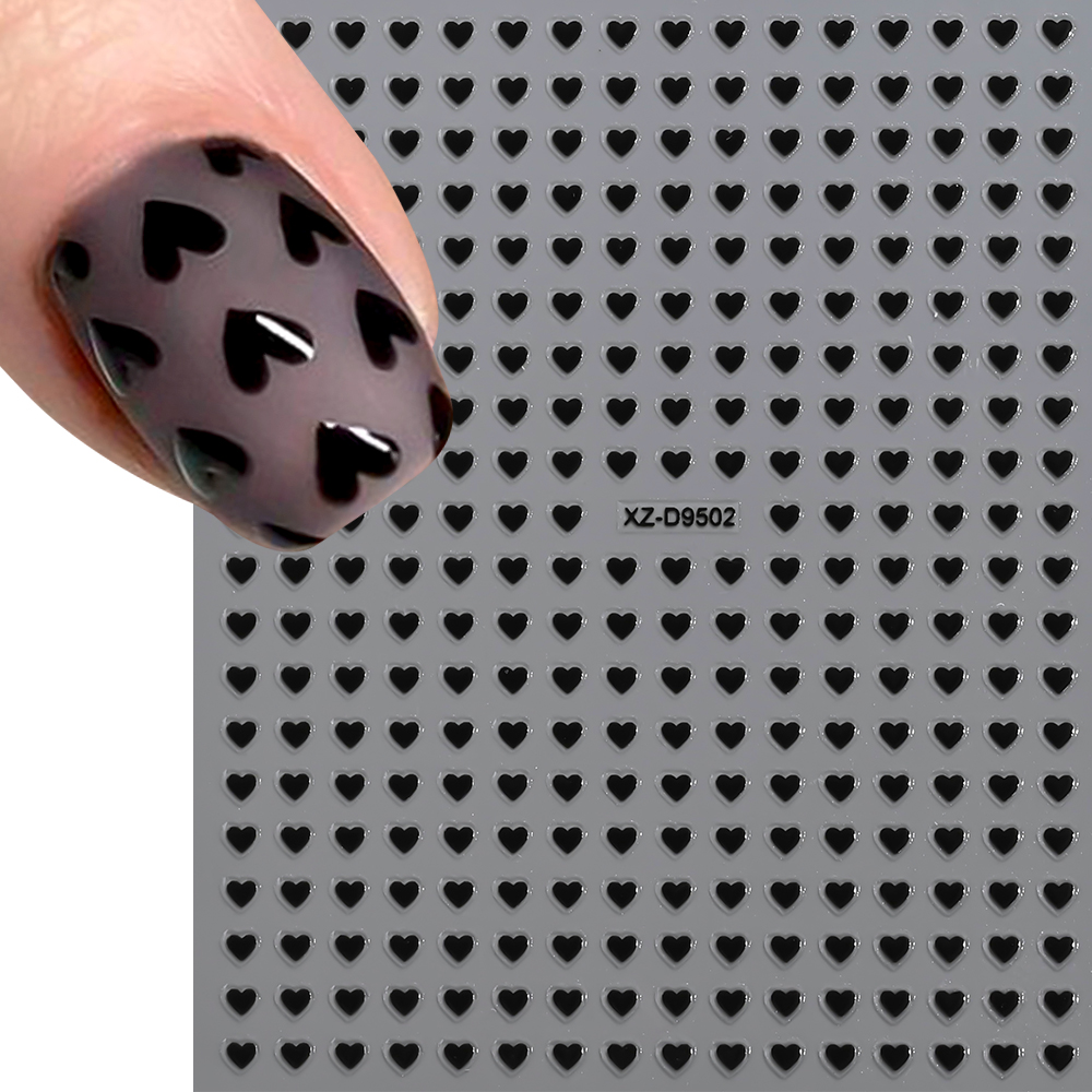 8 個 3D 2mm ハートネイルステッカー 8 色リトルド - Nail Art Valentine のレビューと価格