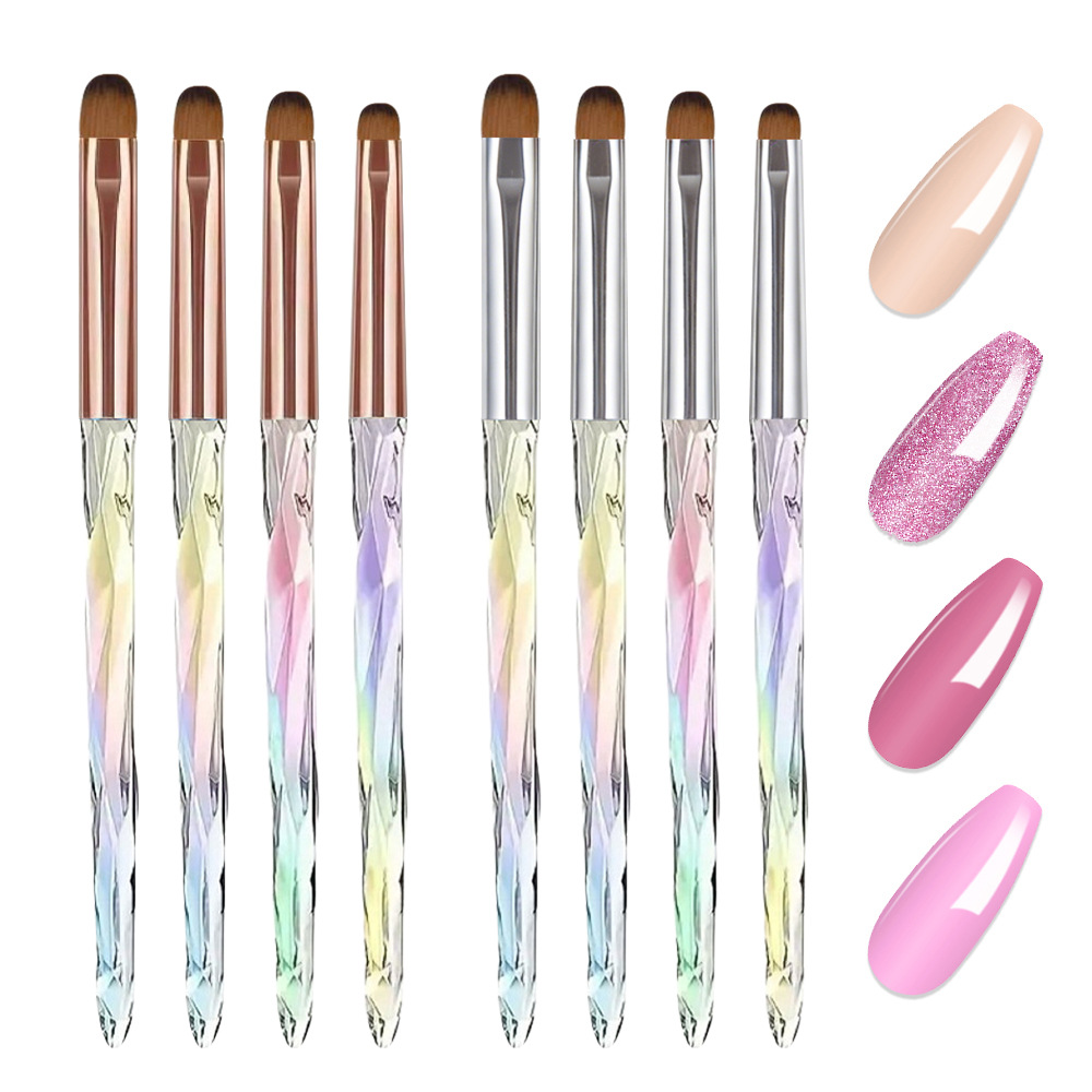ネイルアートデザイン用ネイルブラシ、ネイルチップディスプレイ - Nail Fan Brush のレビューと価格