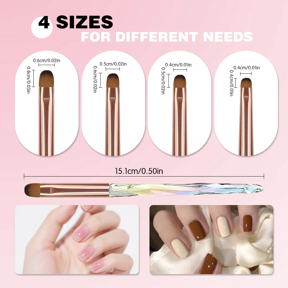 ネイルアートデザイン用ネイルブラシ、ネイルチップディスプレイ - Nail Fan Brush のレビューと価格