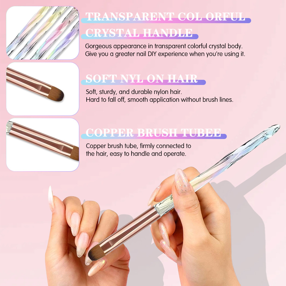 ネイルアートデザイン用ネイルブラシ、ネイルチップディスプレイ - Nail Fan Brush のレビューと価格