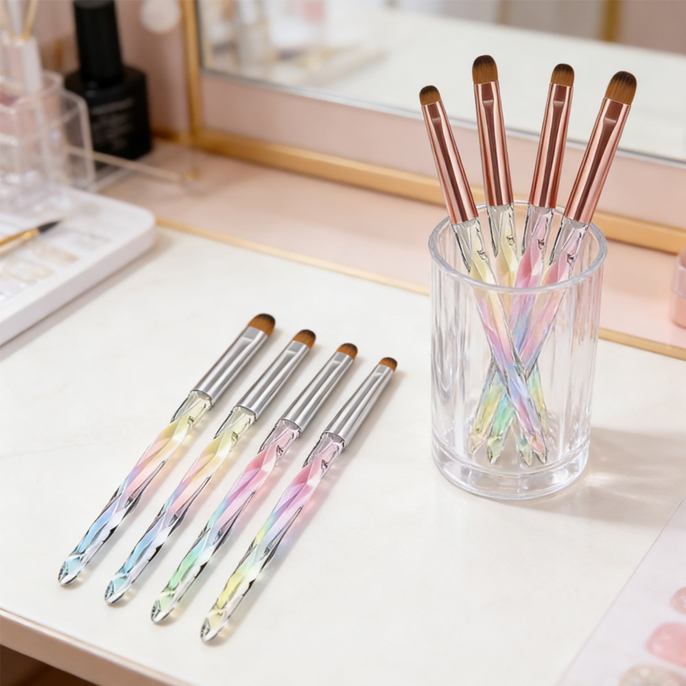 ネイルアートデザイン用ネイルブラシ、ネイルチップディスプレイ - Nail Fan Brush のレビューと価格