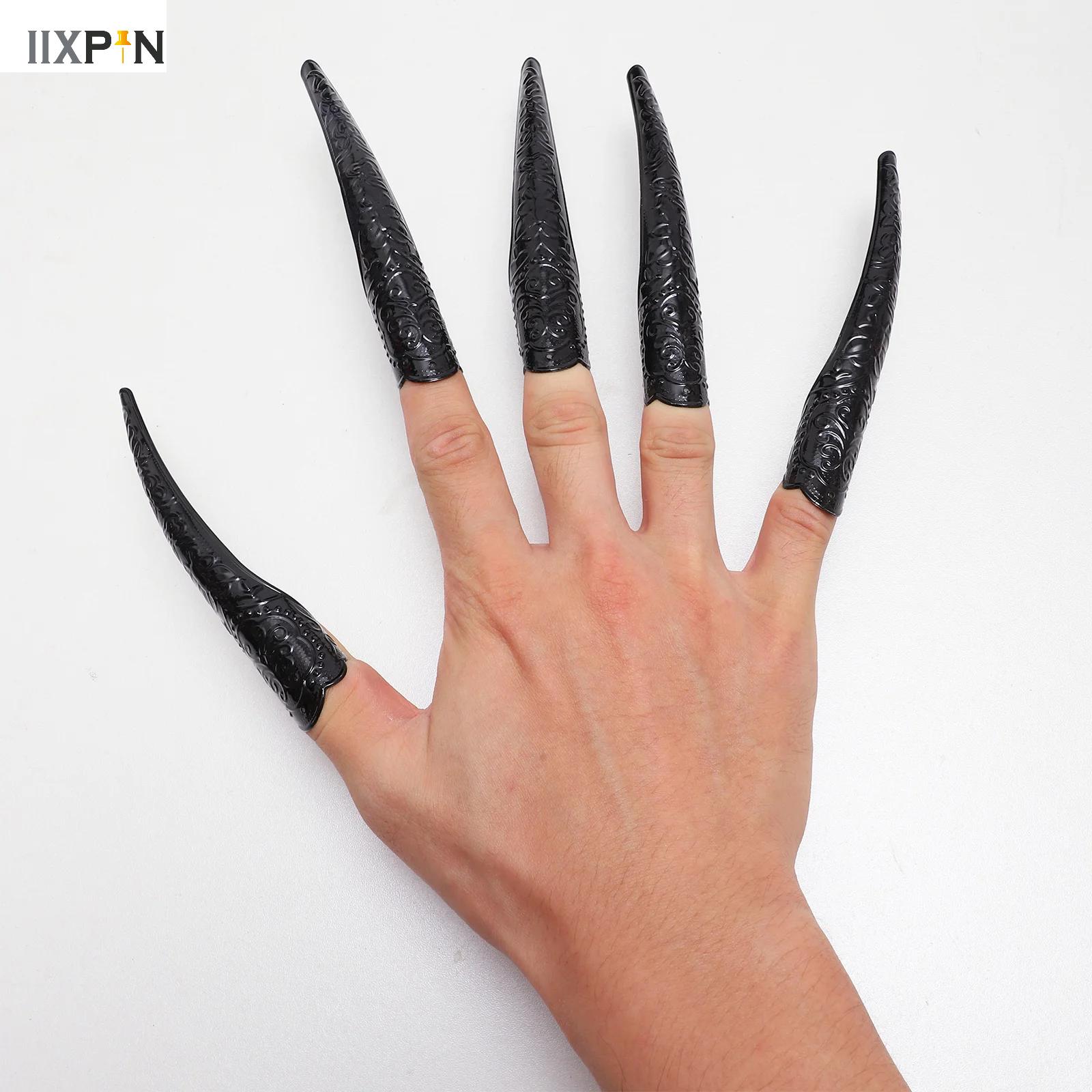 1 ペア女性魔女長い爪猫吸血鬼悪魔爪手袋コスチュームアクセサ - Nail Art Vampire のレビューと価格