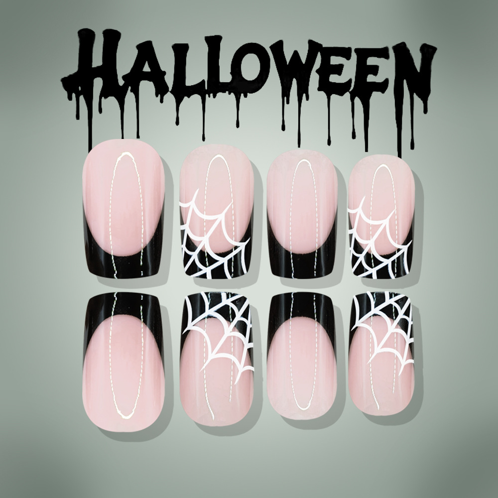 24枚入り ハロウィンつけ爪 ピンク 可愛いゴースト スパイ - Nail Art Fake のレビューと価格