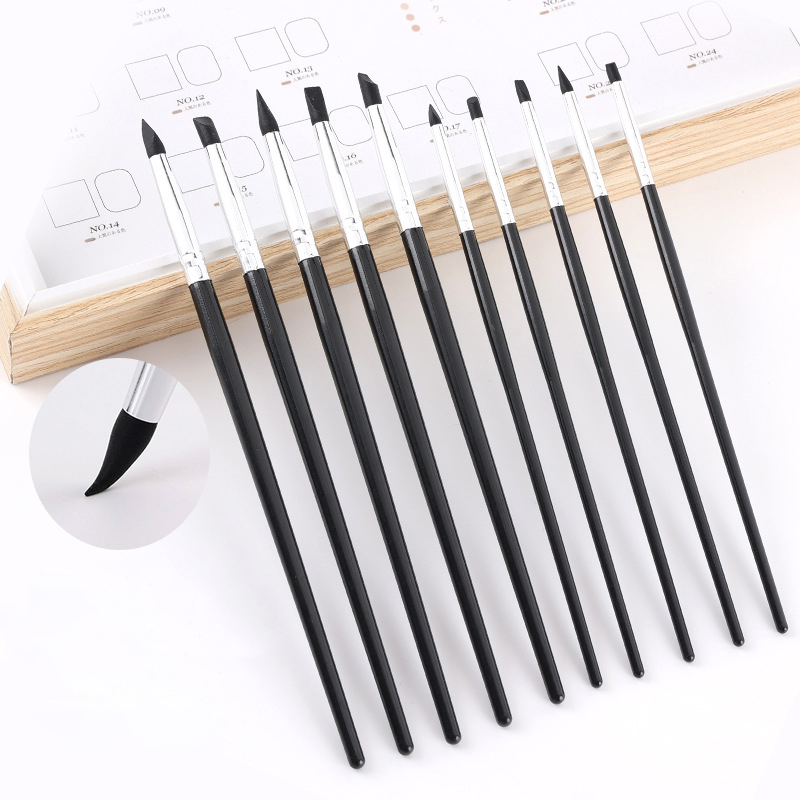 5本入り歯科用シリコンブラシペン、コンポジット修復、陶材、ネ - Nail Fan Brush のレビューと価格