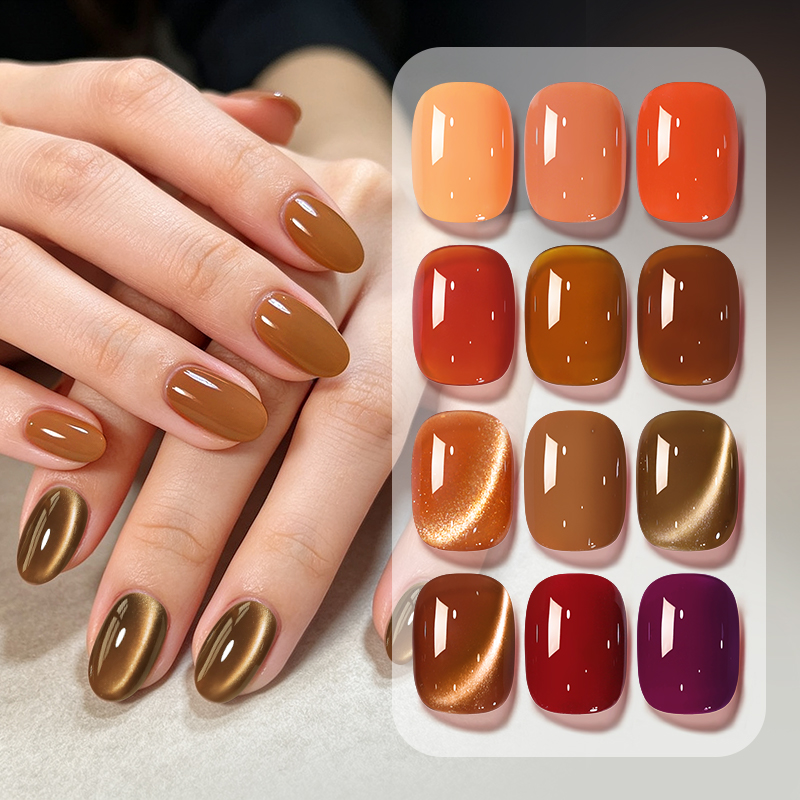 BORN PRETTY 12色 秋のジェルポリッシュ ブラウ - Nail Art Yellow のレビューと価格