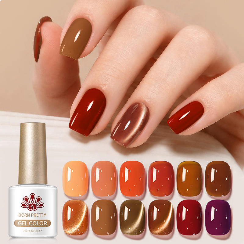 BORN PRETTY 12色 秋のジェルポリッシュ ブラウ - Nail Art Yellow のレビューと価格
