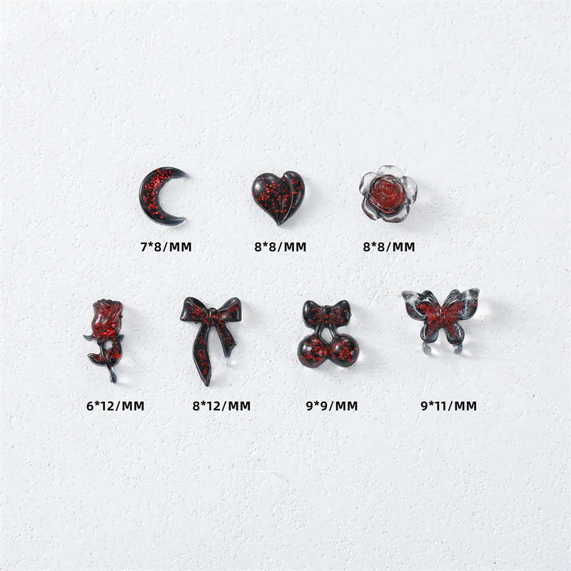 ジュエリー作りのための樹脂製の花の形をしたアクセサリー,蝶, - Nail Art Vampire のレビューと価格