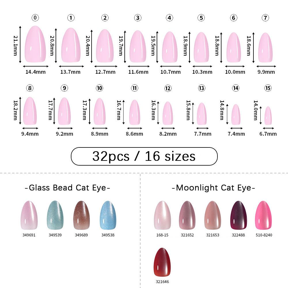 VITAGWX 32 個プレスオンネイルアーモンドネイルチッ - Nail Art Fake のレビューと価格