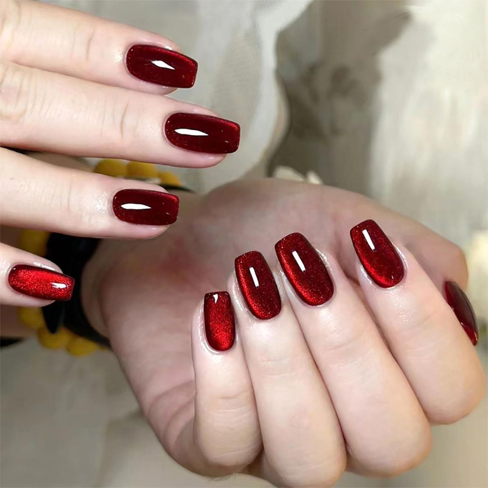 96/48/24個入り セクシーな赤いキャットアイ付け爪 ミ - Nail Art Valentine のレビューと価格
