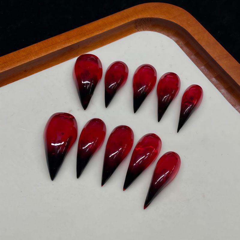 2026年新作 超ロング ヴァンパイアレッドとブラックの血色 - Nail Art Vampire のレビューと価格