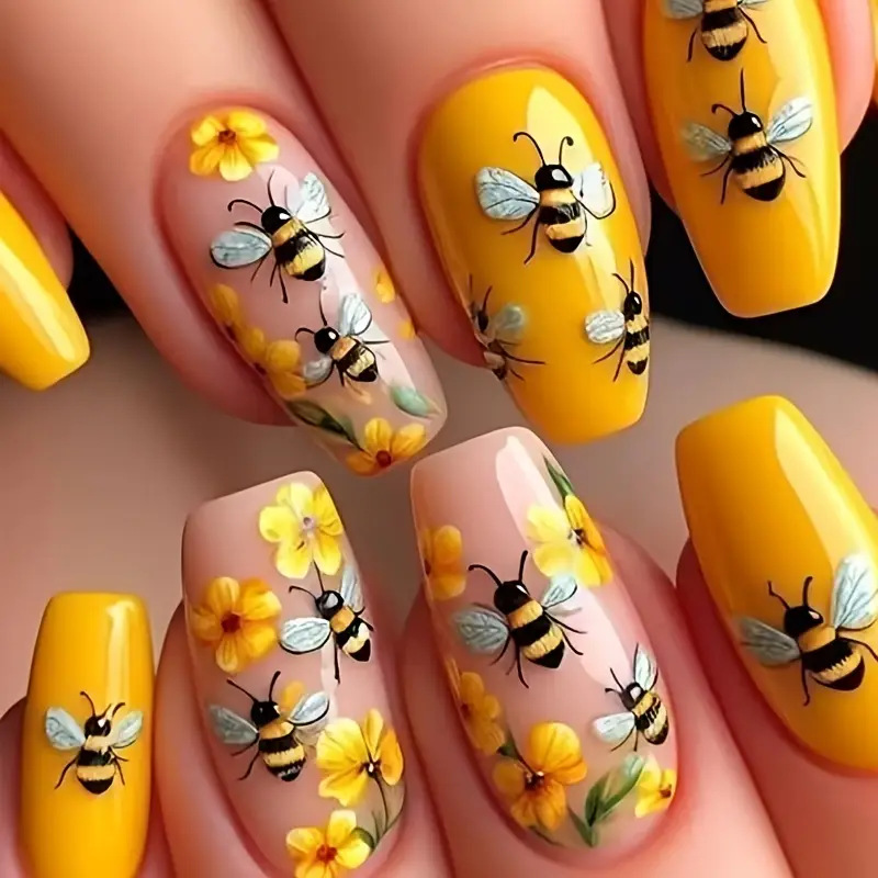 24枚入りヌードカラーつけ爪 ショートスクエア レインボーグ - Nail Art Fake のレビューと価格