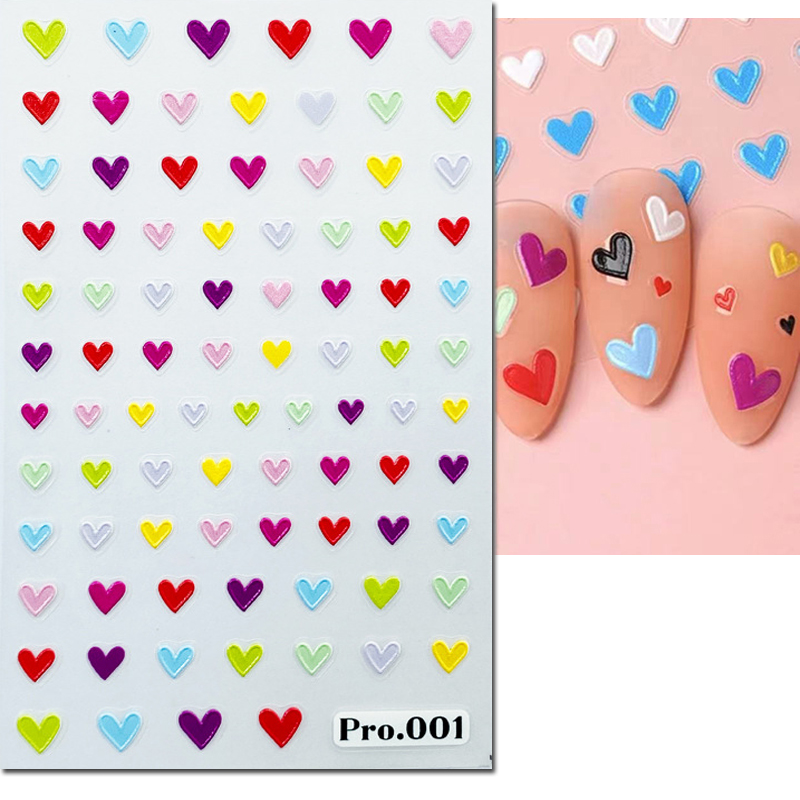 エンボス加工されたネイルアートステッカー,バレンタインデー, - Nail Art Valentine のレビューと価格
