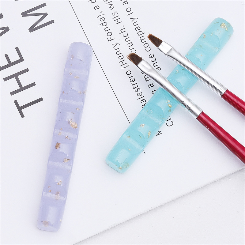 5グリッドネイルブラシホルダー スタンド サロンペンラック  - Nail Fan Brush のレビューと価格