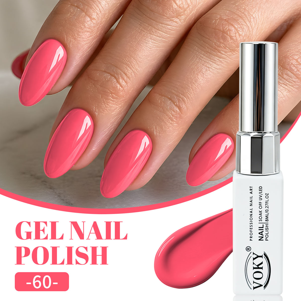 6色のネイルポリッシュセット、ホットピンク、ライトパープル、 - Nail Art Yellow のレビューと価格