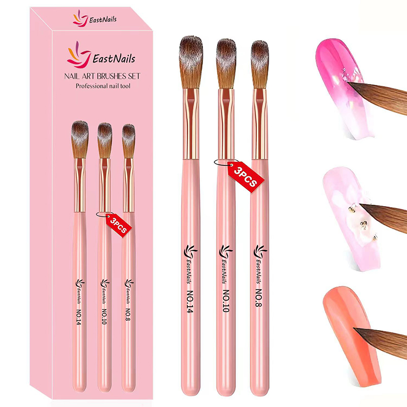 【3本セット アクリルネイルブラシ】 # 8/10/14 プ - Nail Fan Brush のレビューと価格