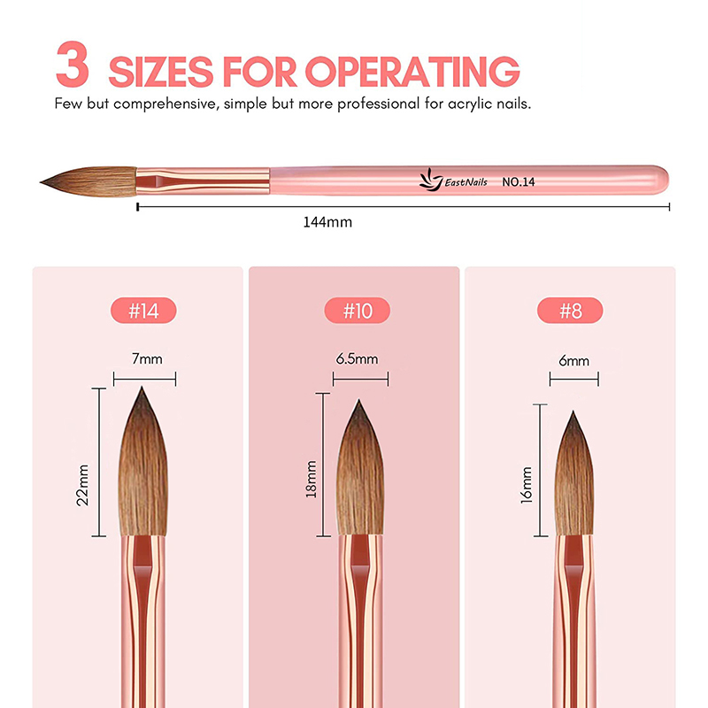 【3本セット アクリルネイルブラシ】 # 8/10/14 プ - Nail Fan Brush のレビューと価格