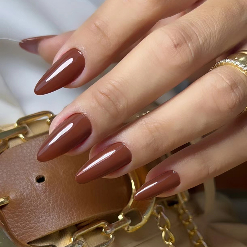 24枚入りソリッドカラーフェイクネイルセット、装着可能な赤い - Nail Art Fake のレビューと価格