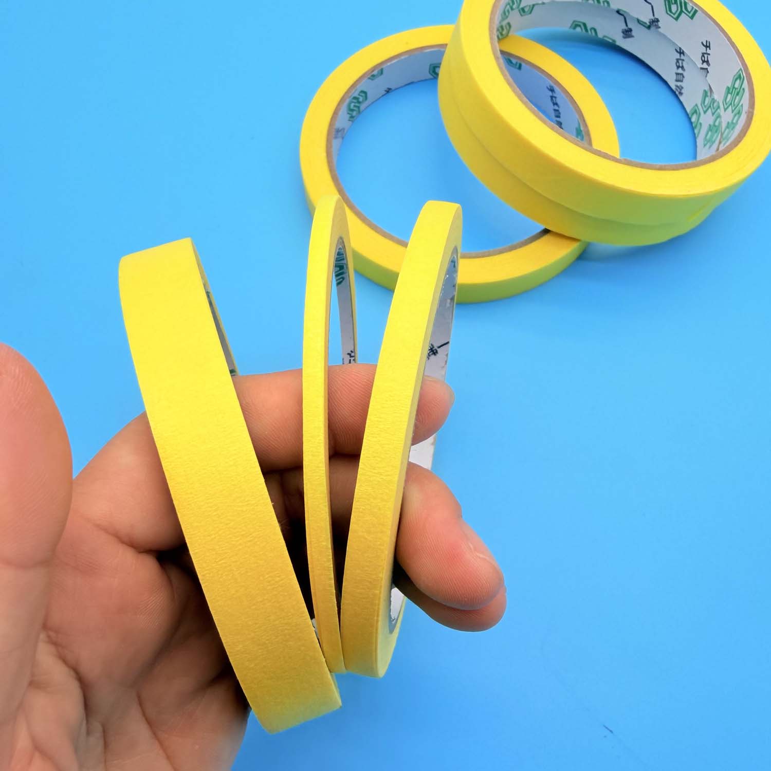 3サイズの黄色いマスキングテープ - スプレーペイントマスキ - Nail Art Yellow のレビューと価格