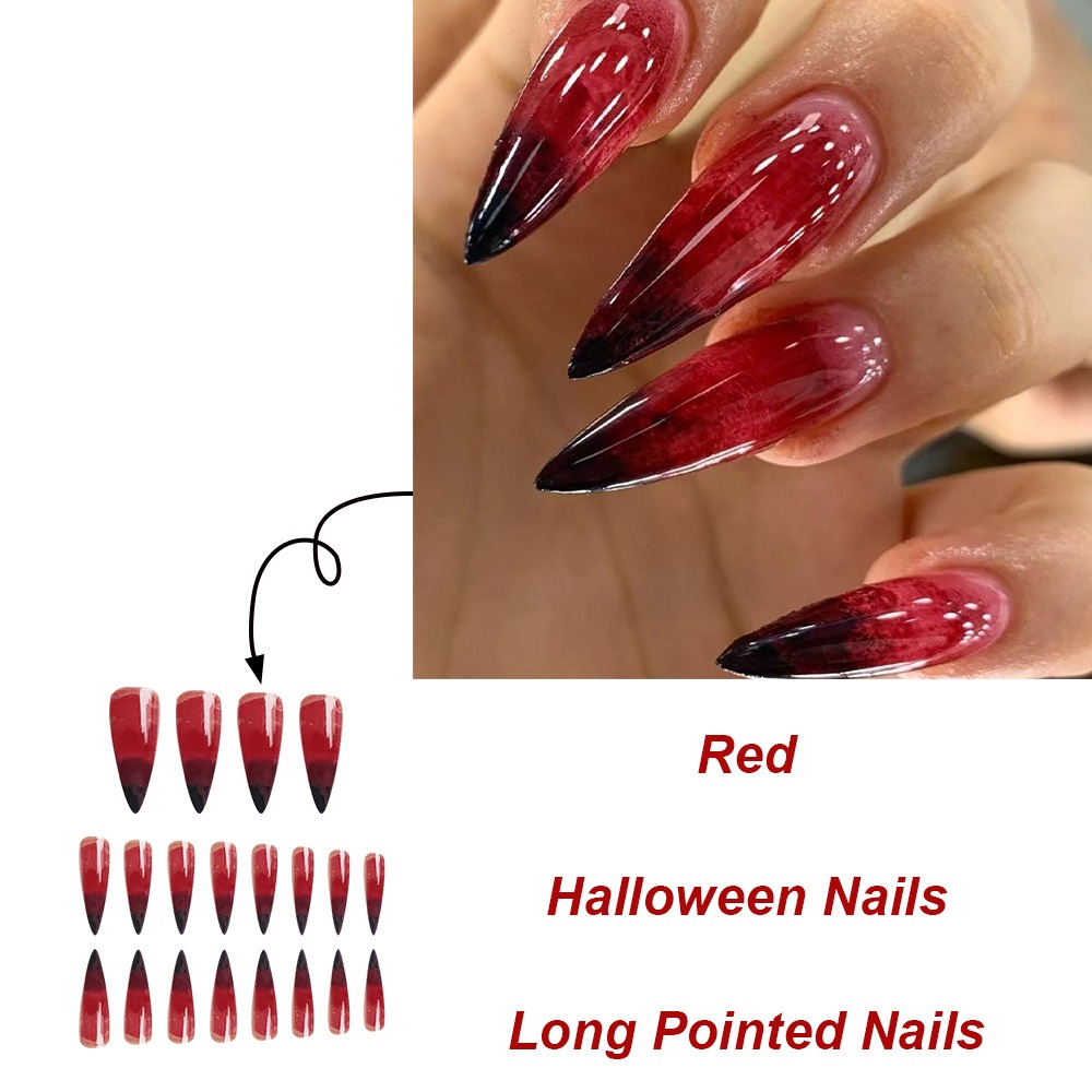 24個入り ヴァンパイア ハロウィン プレスオンネイル ロン - Nail Art Vampire のレビューと価格