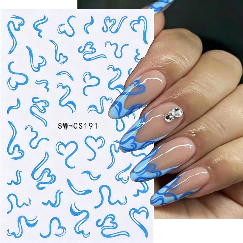 2 シート甘いネイルアートステッカーバレンタインデーリボンハ - Nail Art Valentine のレビューと価格