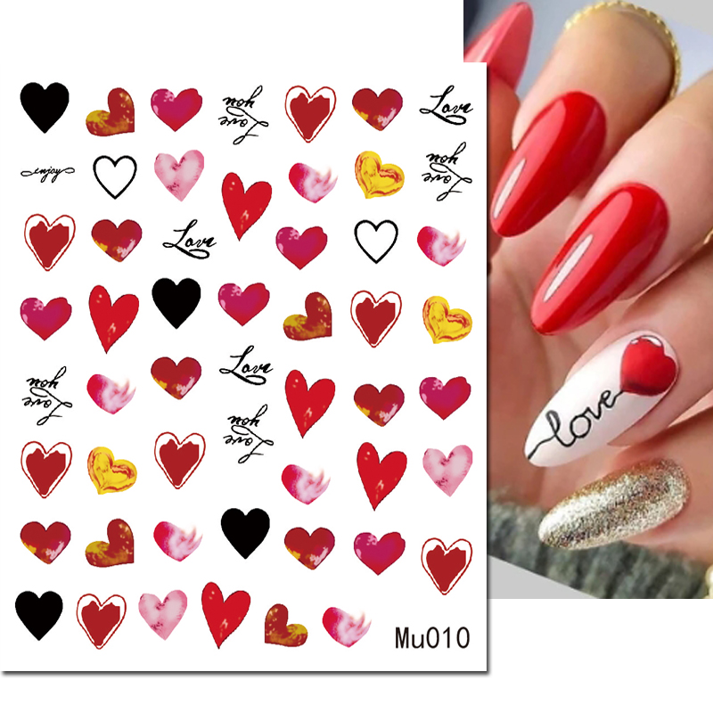 3d ネイルアートスライダーステッカーバレンタインセクシーな - Nail Art Valentine のレビューと価格