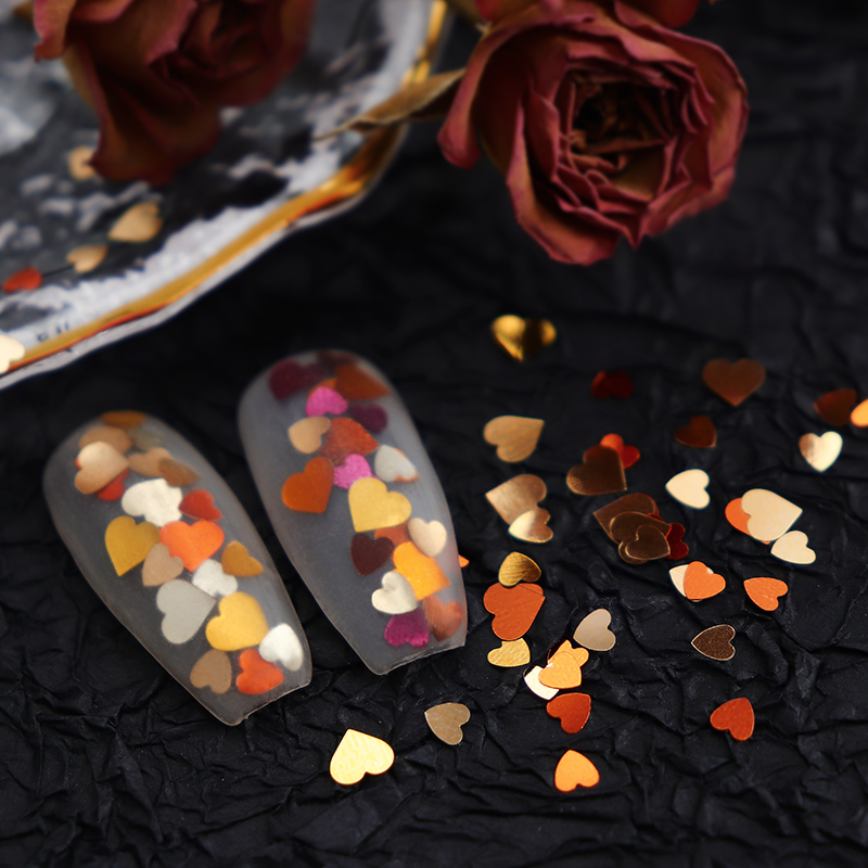 6 グリッドバレンタインラブハートネイルグリッタースパンコー - Nail Art Valentine のレビューと価格