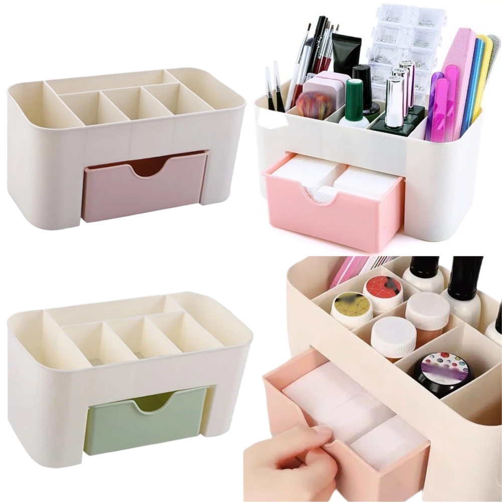 ネイルアートオーガナイザーデスクトップ引き出し化粧品収納ボッ - Nail Fan Brush のレビューと価格