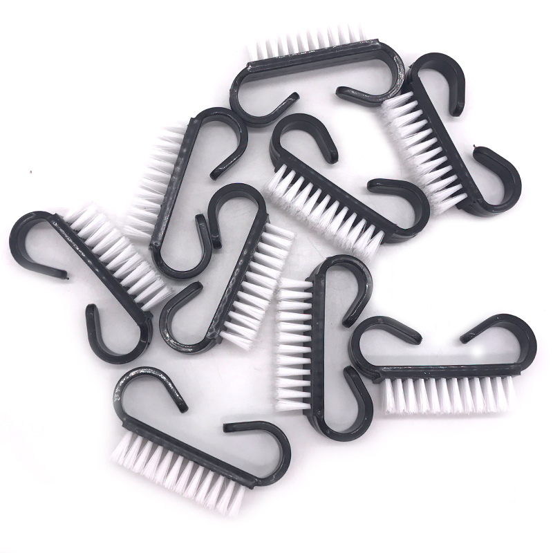 新しい10本入りブラックネイルアートケアアクリルブラシクリー - Nail Fan Brush のレビューと価格