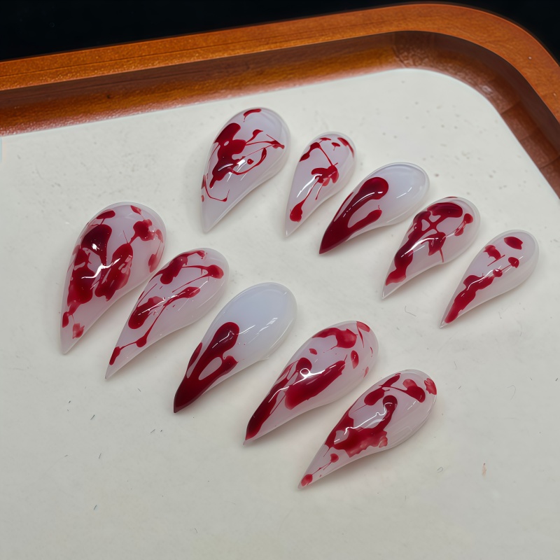 10個入り ハンドメイド スティレット プレスオンネイル、ホ - Nail Art Vampire のレビューと価格