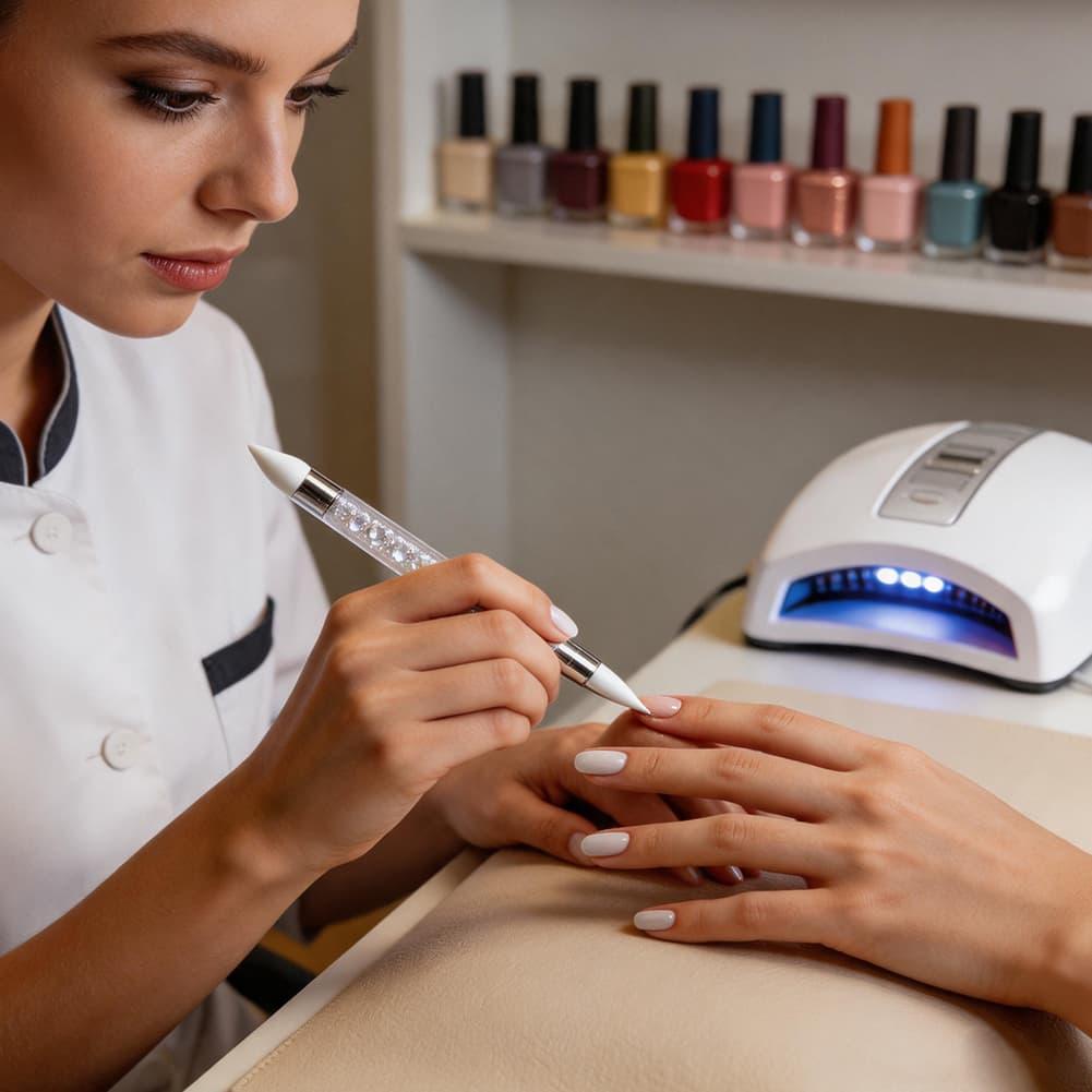 ネイルアート用ダブルヘッドシリコンペン、装飾ペン、グルーアプ - Nail Fan Brush のレビューと価格