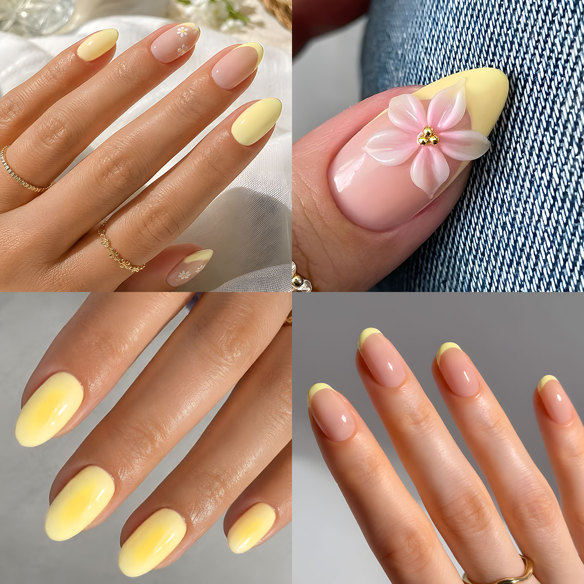 VOKY 4ピースヌードピンククリームイエロージェルネイルポ - Nail Art Yellow のレビューと価格